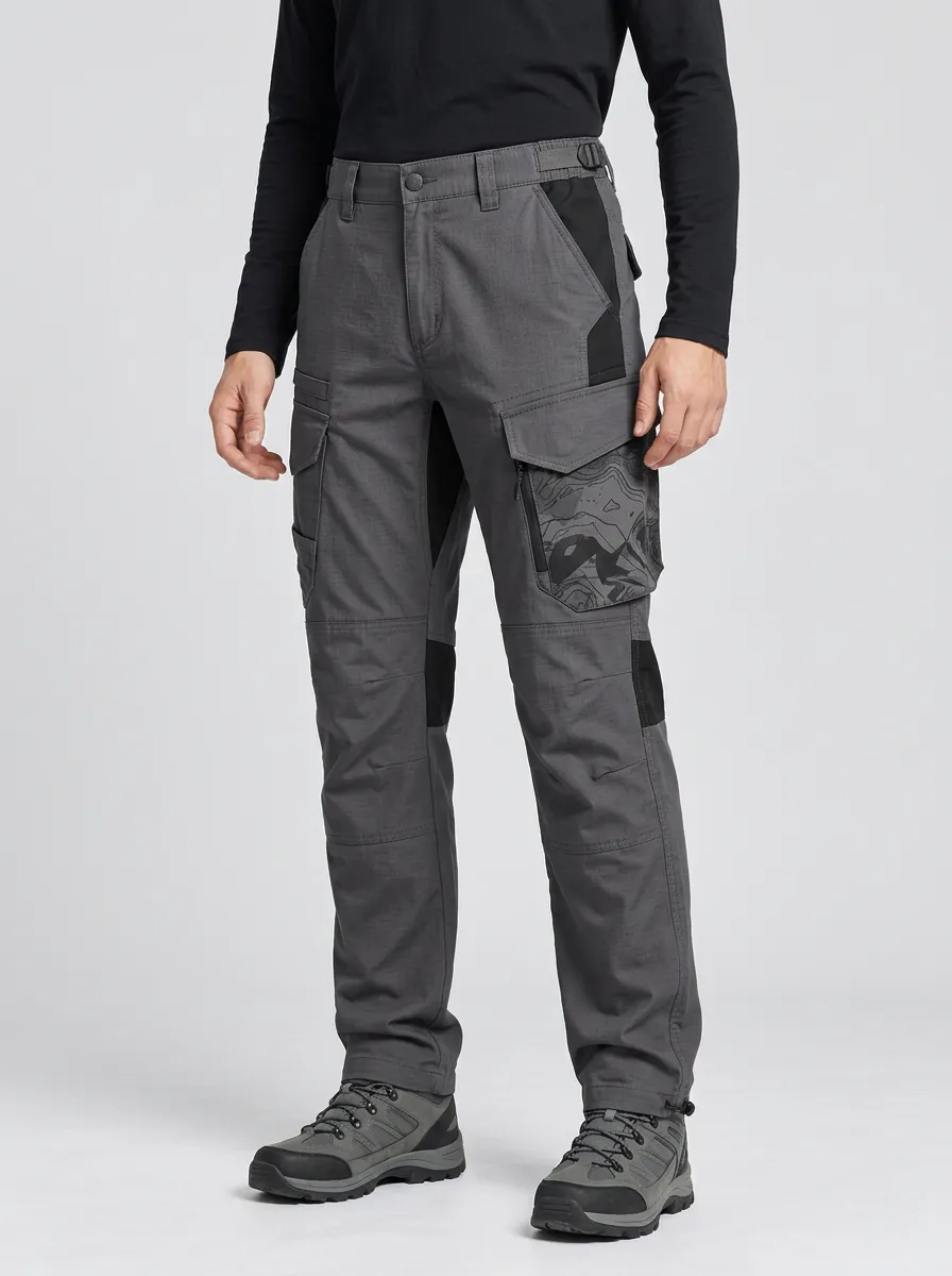 Tactical Outdoor Topographic Map Terrain Cargo Pants