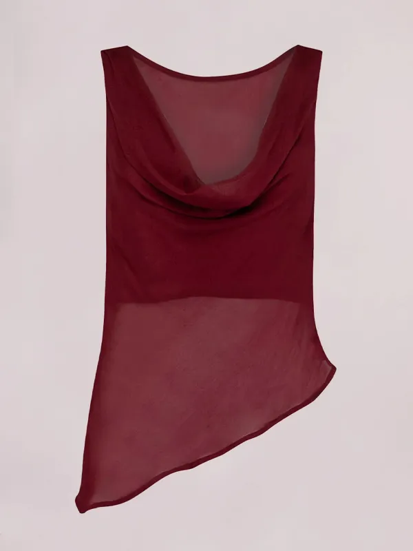Casual Style Merlot Tank Tops