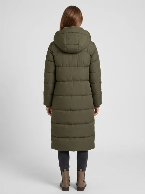 Effortless Padded Long Hooded Coat