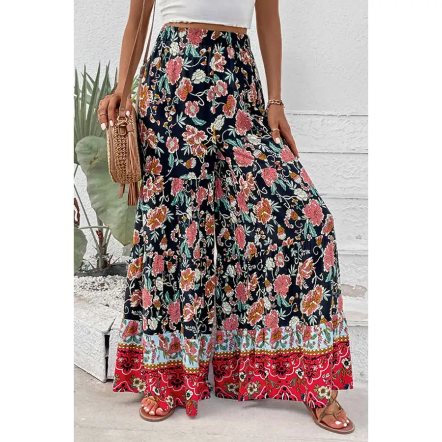 Floral High Waist Palazzo Pants