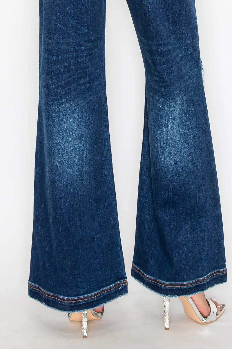 Easygoing High Rise Flare Relaxed Denim Jeans