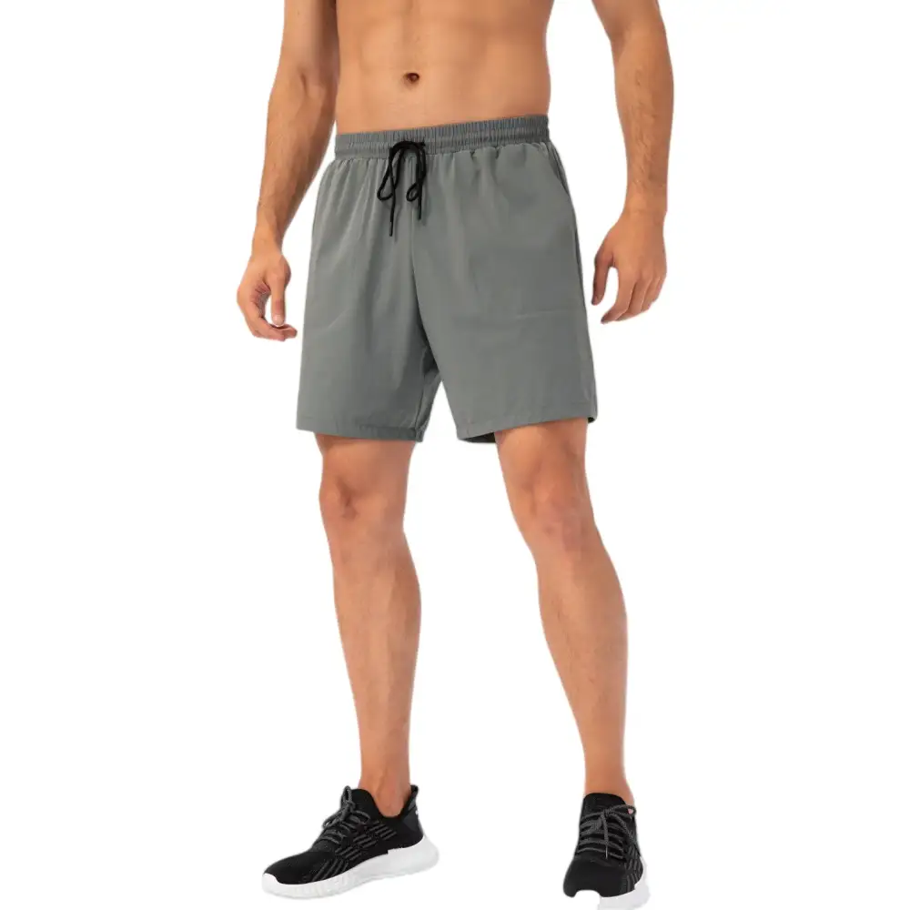 Refined Drawstring Elastic-Waist Side-Pocket Lightweight Men's Athletic Shorts