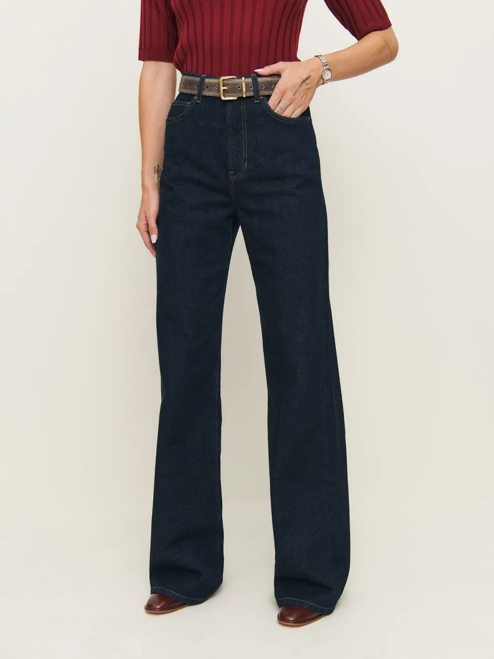 High Rise Slouchy Wide Leg Jeans