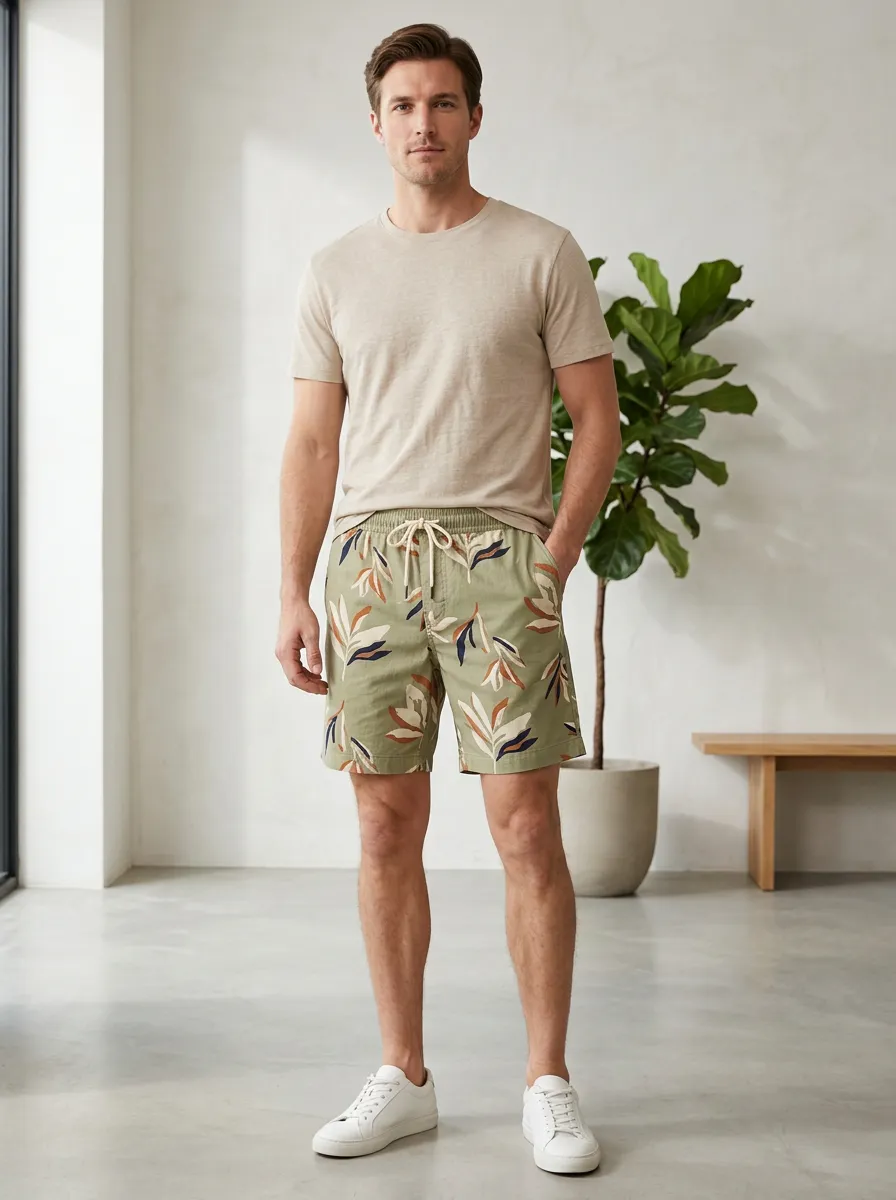 Relaxed Wear Graphic Print Check Print Straight Fit Men's Graphic Print Pants
