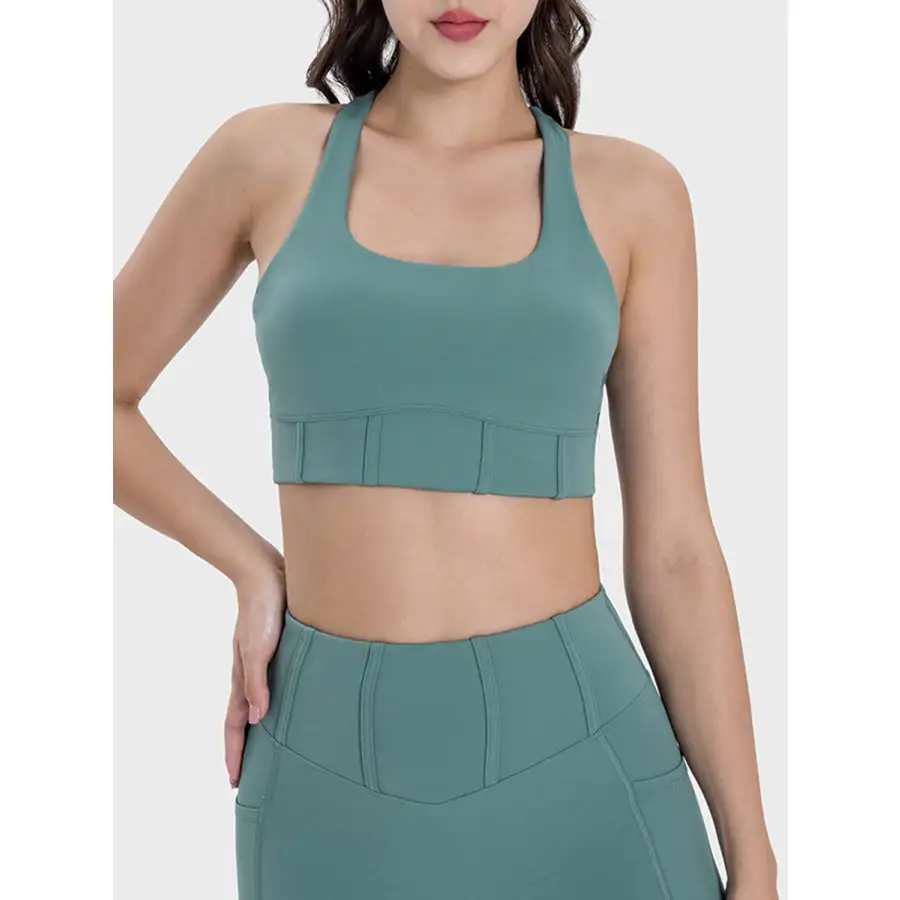 Square Neck Wide Strap Active Tank