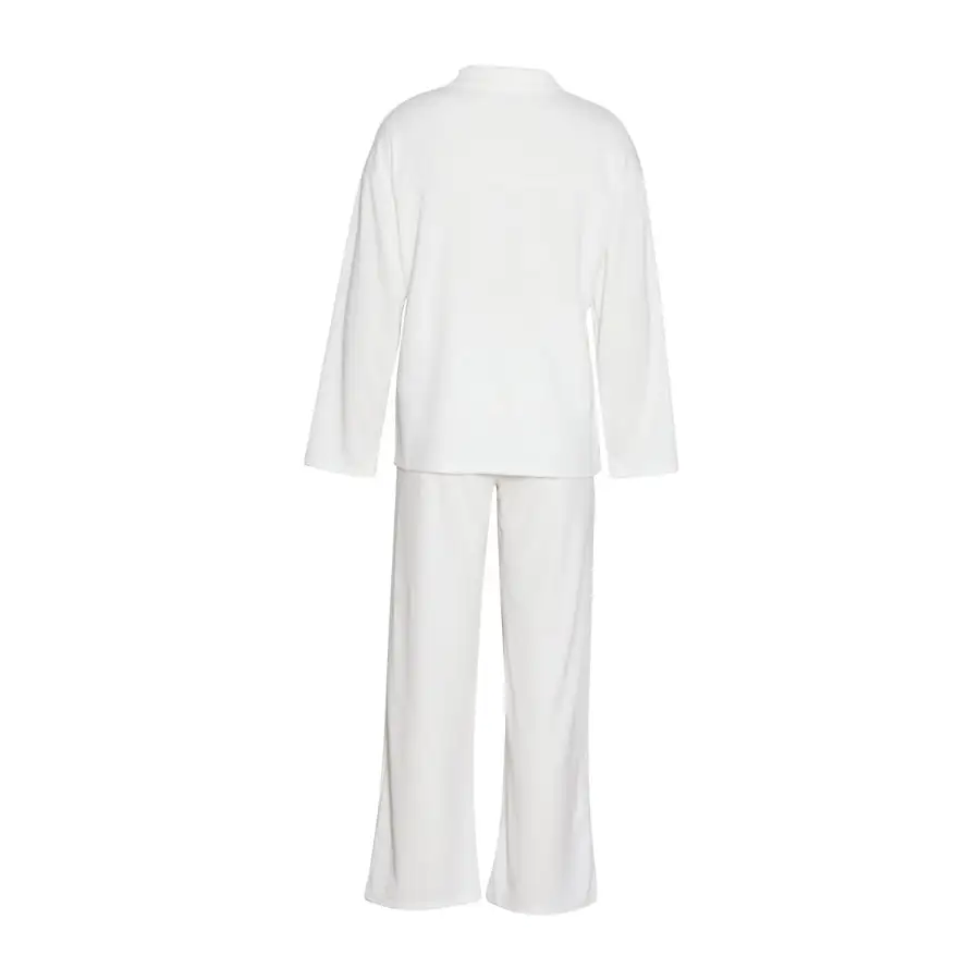 Collared Neck Long Sleeve Top and Drawstring Pants Set