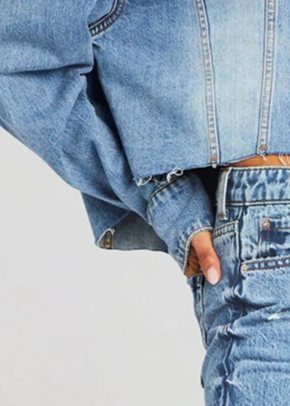 Collar Denim Jacket