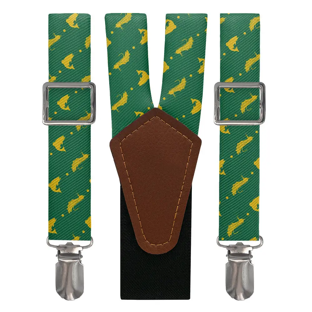 Fly Fishing Theme Suspenders