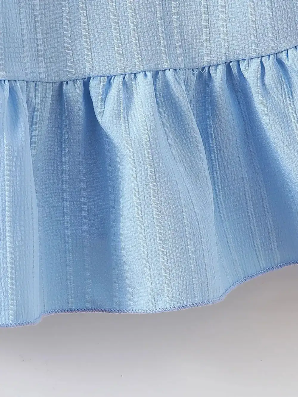 Girls Embroidered Ruffled Hem Dress