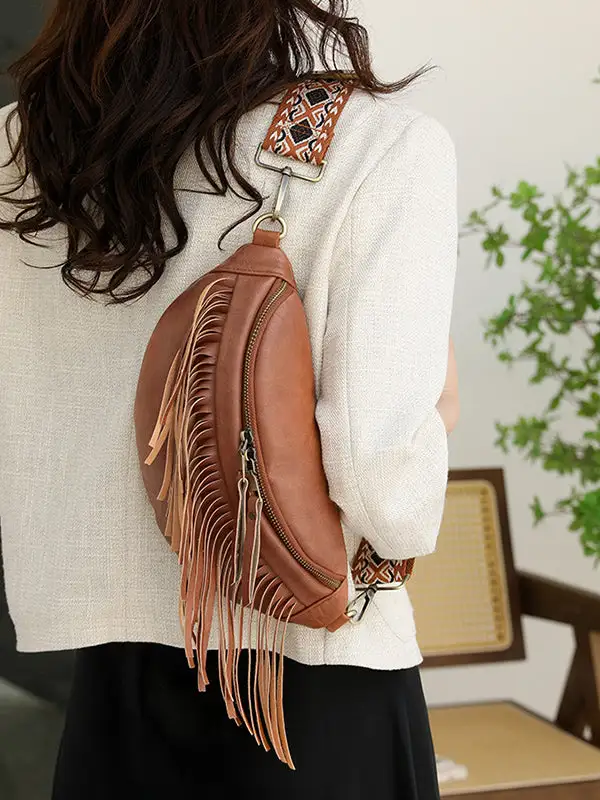 Vintage Geometric Crossbody Bag
