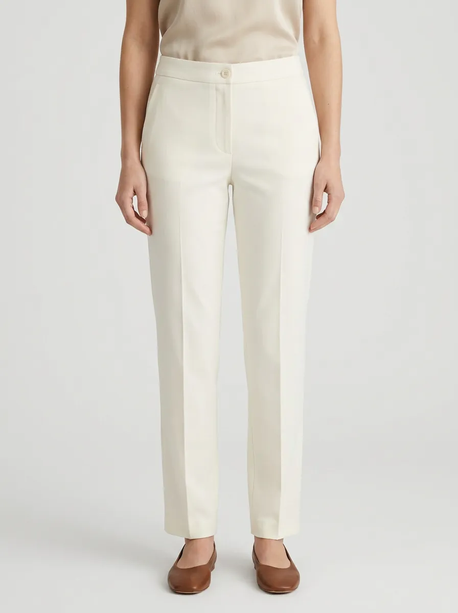 Tailored-Look Straight-Leg Mid-Rise Women's Mid-Rise Straight-Leg Pants