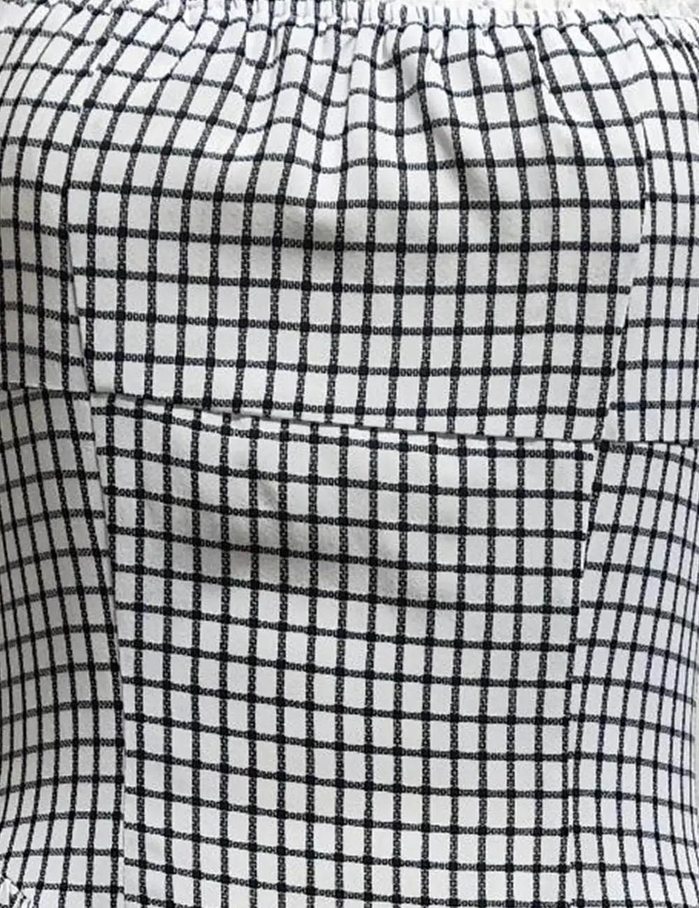 Romantic Gingham Square Neck Flared Mini Dress