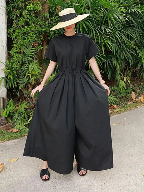 Casual Jumpsuit Met Wijde Pijpen