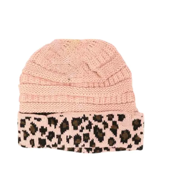 Leopard Print Matching Beanie