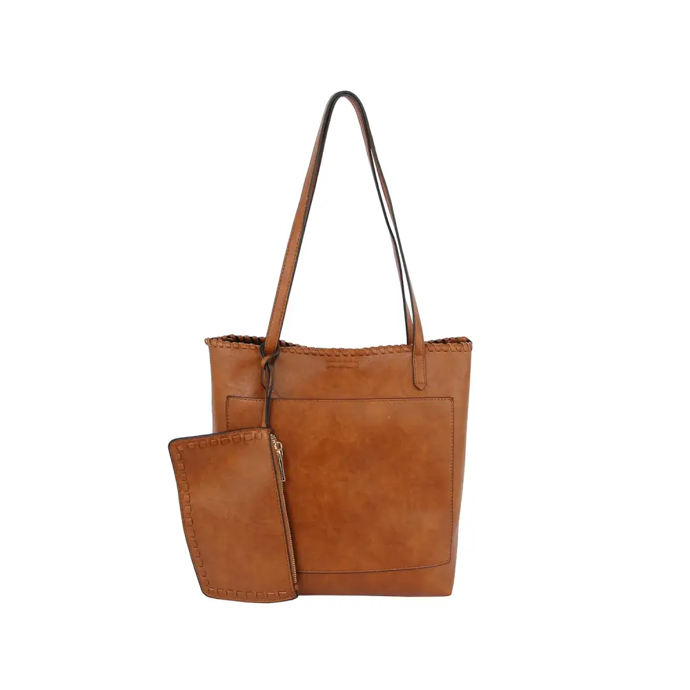 Everyday Detail Pocketed Faux Leather Tote Bag Set