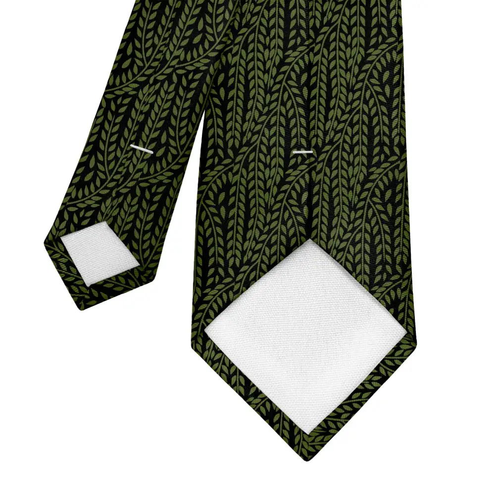 Willow Botanical Pattern Necktie