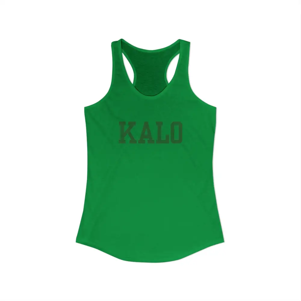 Leaf Print Graphic Racerback Tank