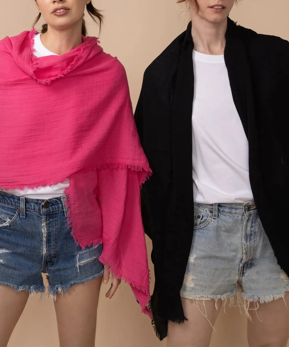 Plain Casual Style Lightweight Wrap