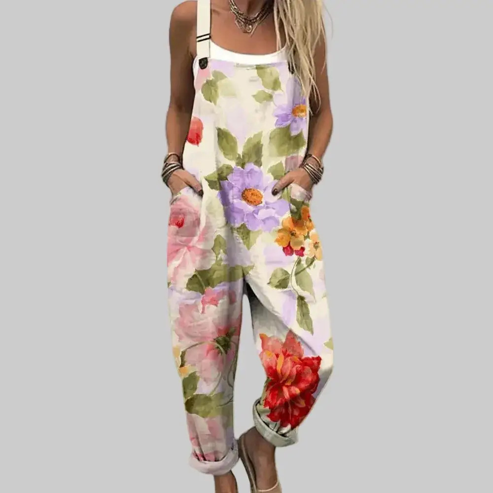 Airy Floral Relaxed Jumpsuit