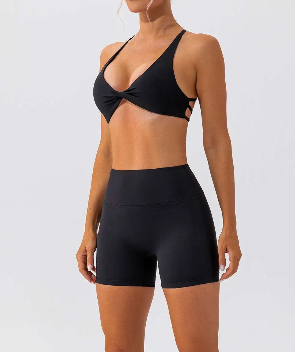 Quick-Dry Sleeveless Bra and Shorts Active Set