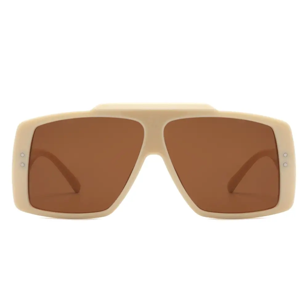 Modern Square Flat Top Frame Sunglasses