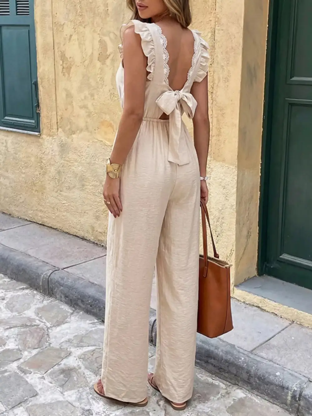 Everyday Ruffle Wide Leg Jumpsuit