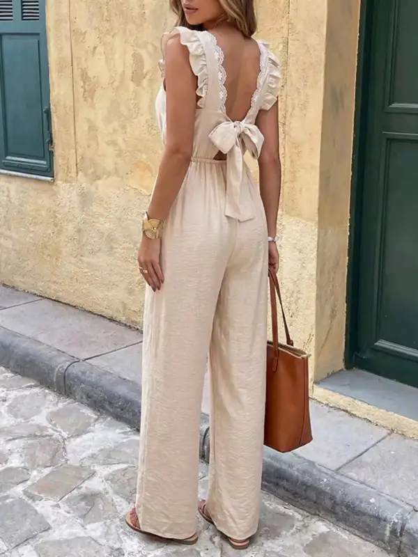 Everyday Ruffle Wide Leg Jumpsuit