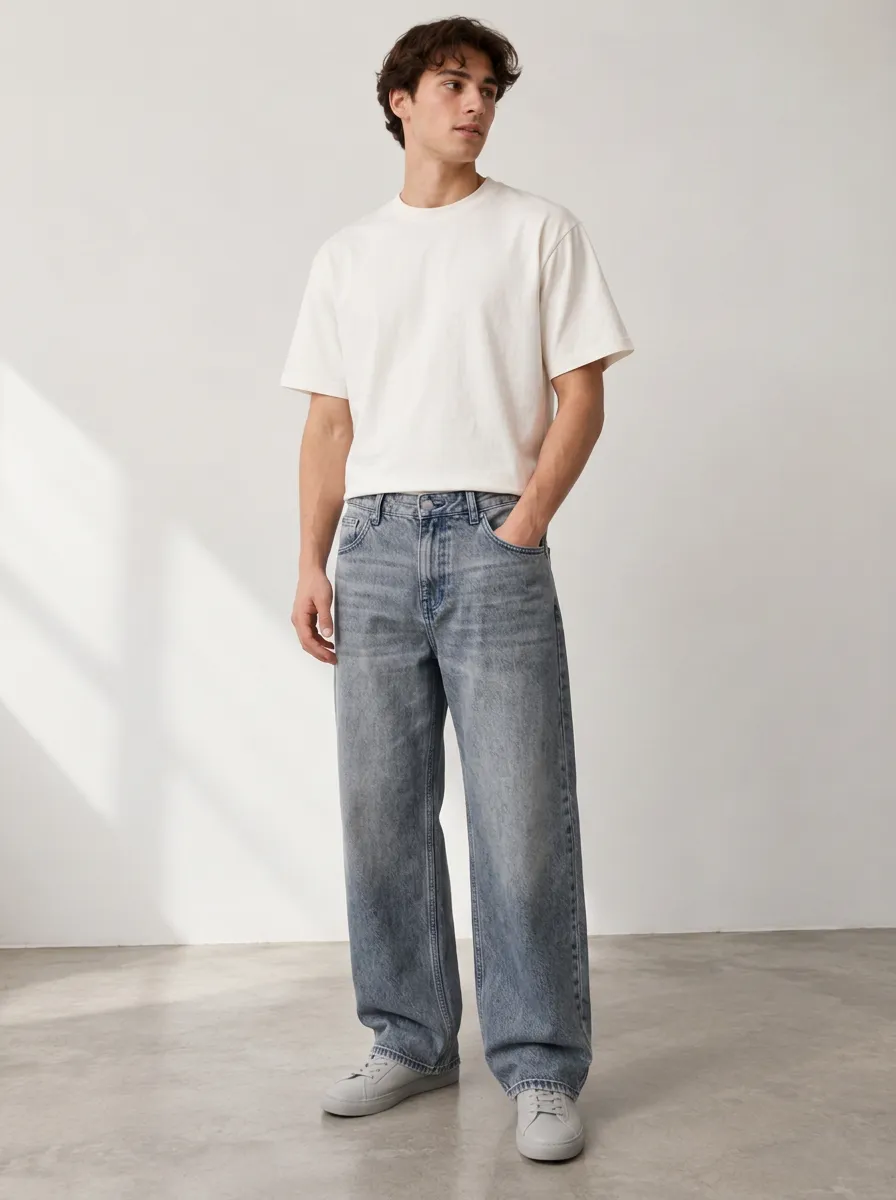 Men's Easygoing Wide Leg Jeans