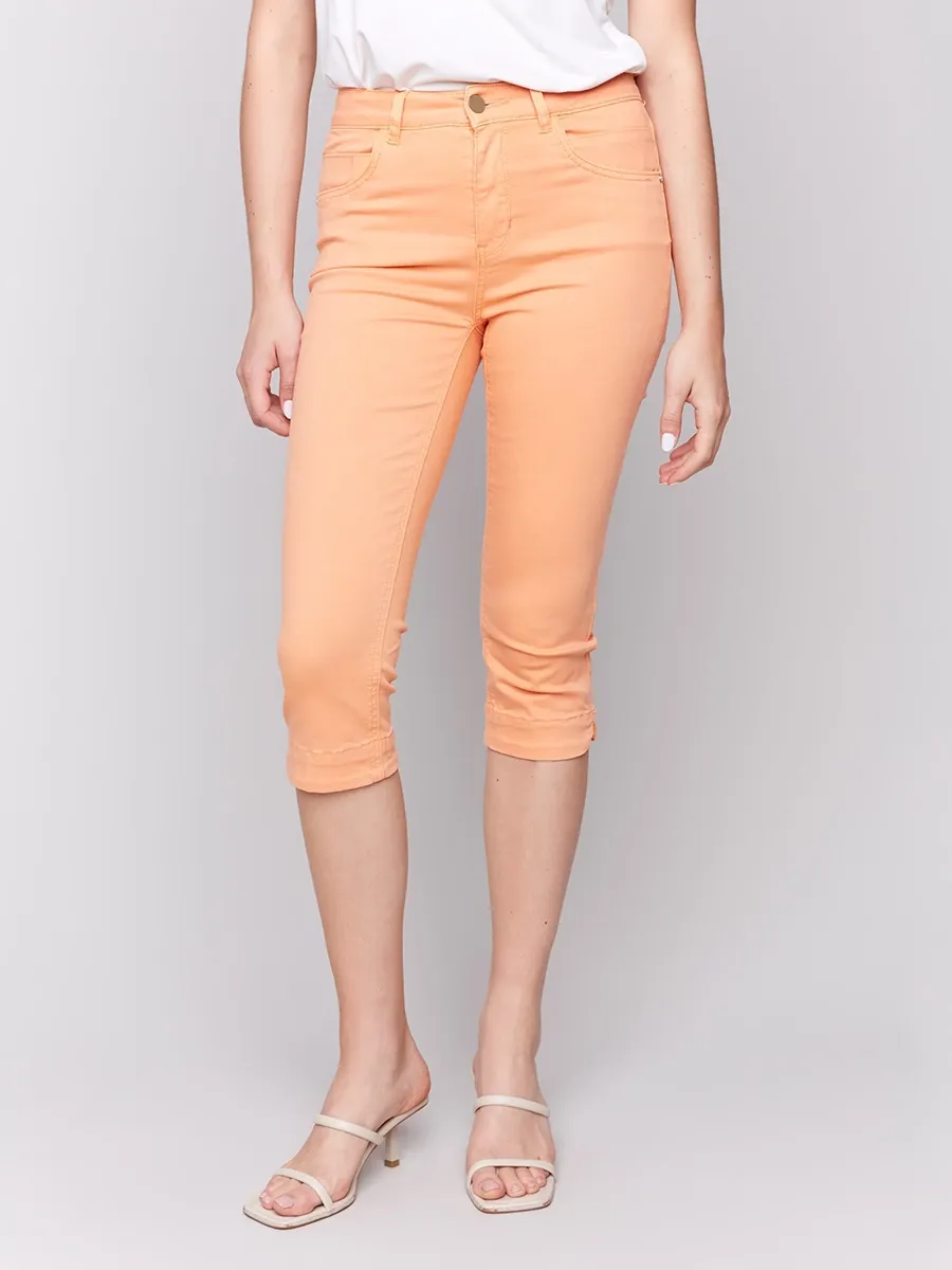 Women's Breathable Cotton Twill Cropped Pants