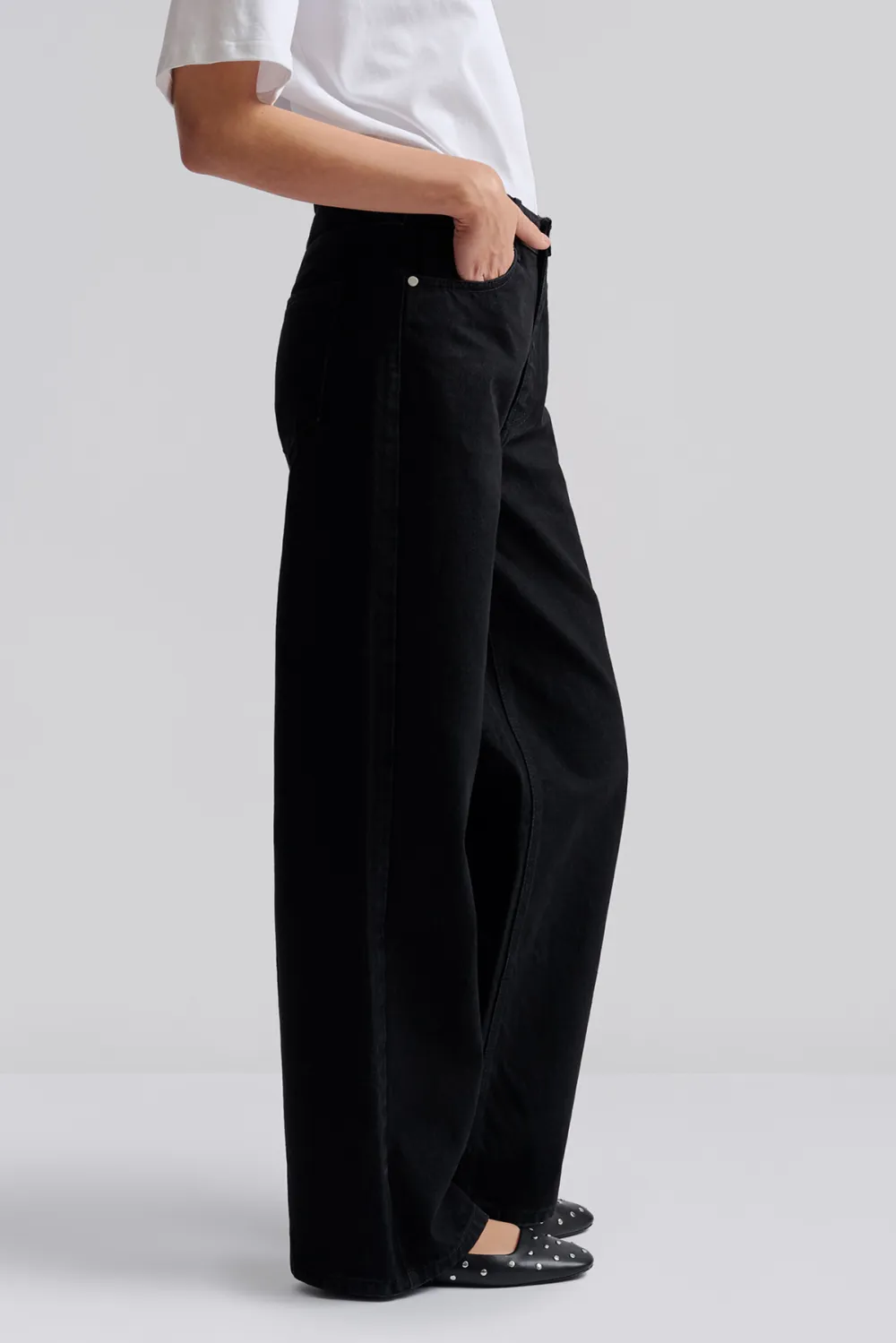 Straight Leg Button Fly Denim Jeans