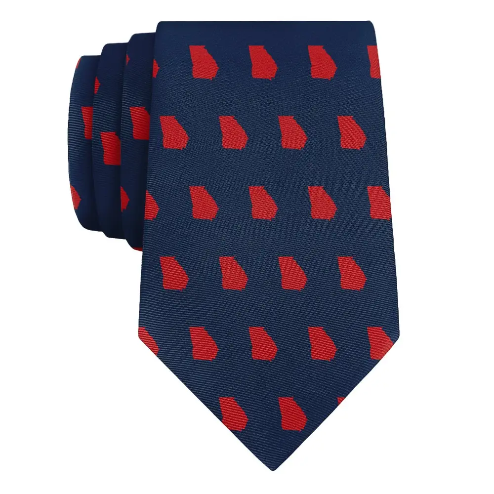 Refined Outline Emblem Arrangement Necktie