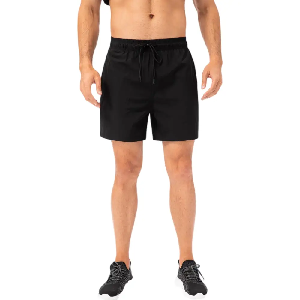 Relaxed Drawstring Elastic-Waist Side-Pocket Lightweight Men's Athletic Shorts