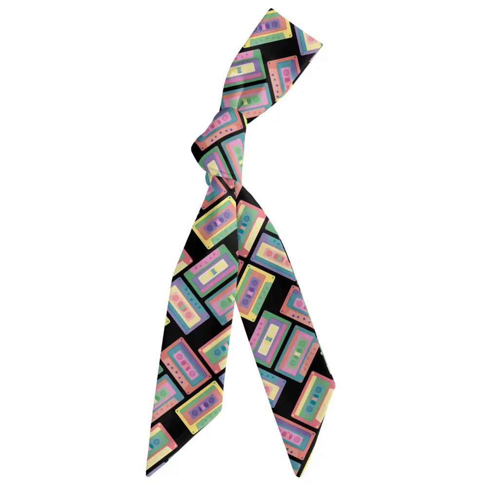 Cassette Design Hair Scarf