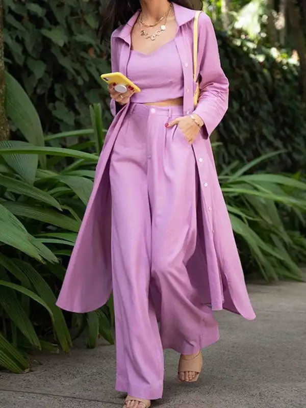 Sling Cardigan Pants Matching Set