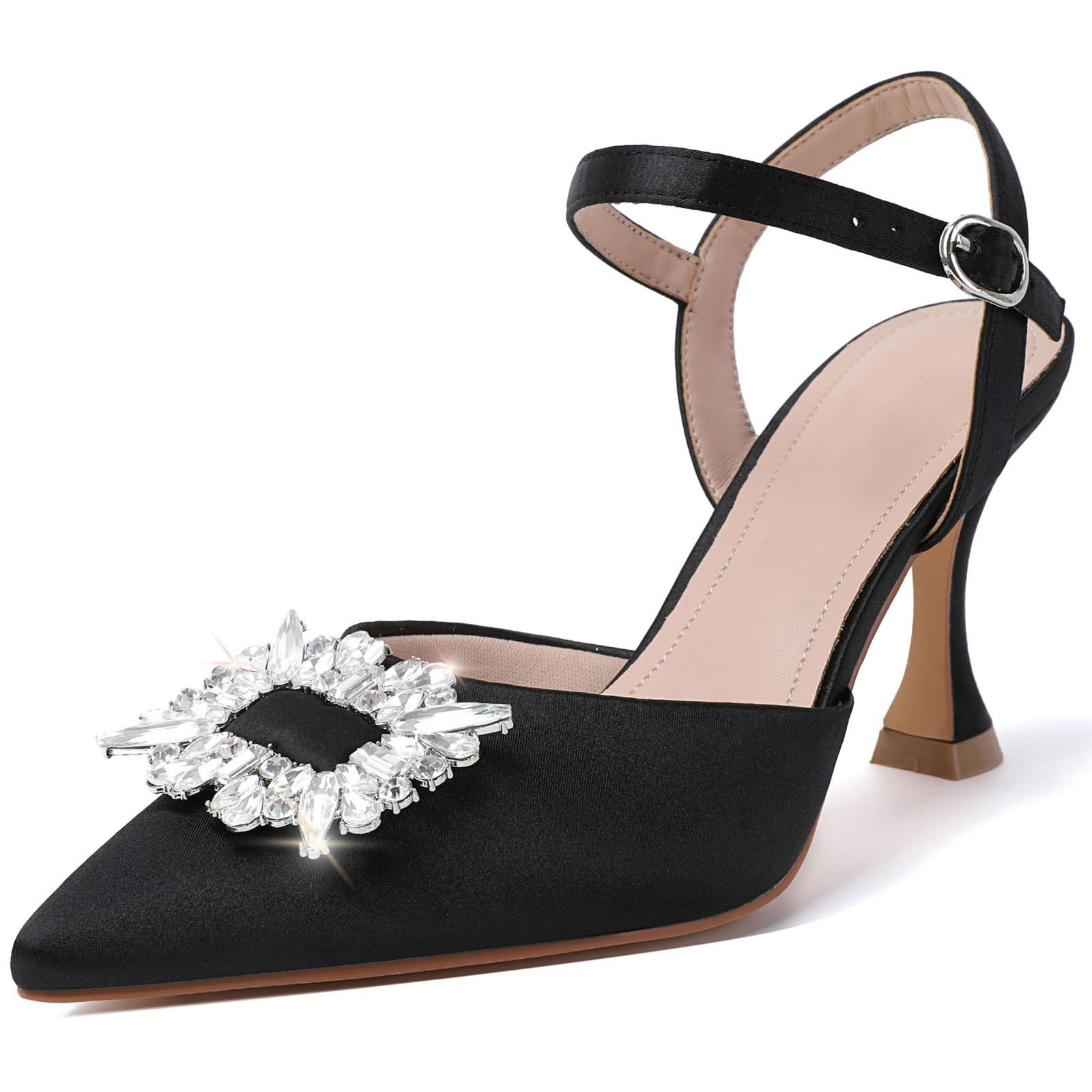 Celestia Rhinestone Kitten Heels