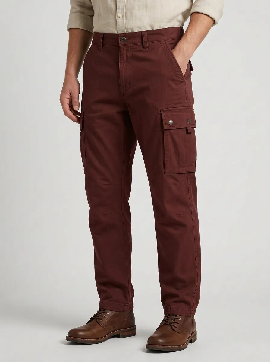 Men's Outdoor Tactical Olive Green Multi-Pocket Cargo Pants