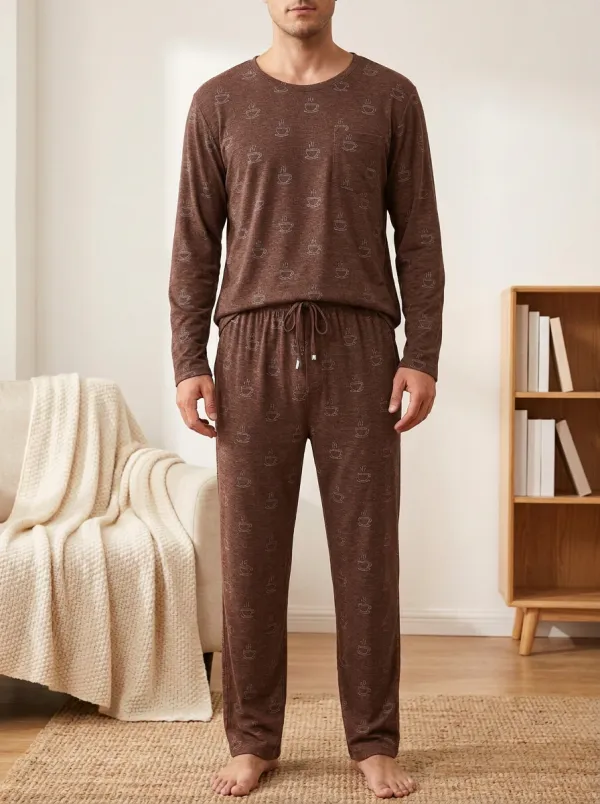 Relaxed Silhouette Classic Men's Pajama Set