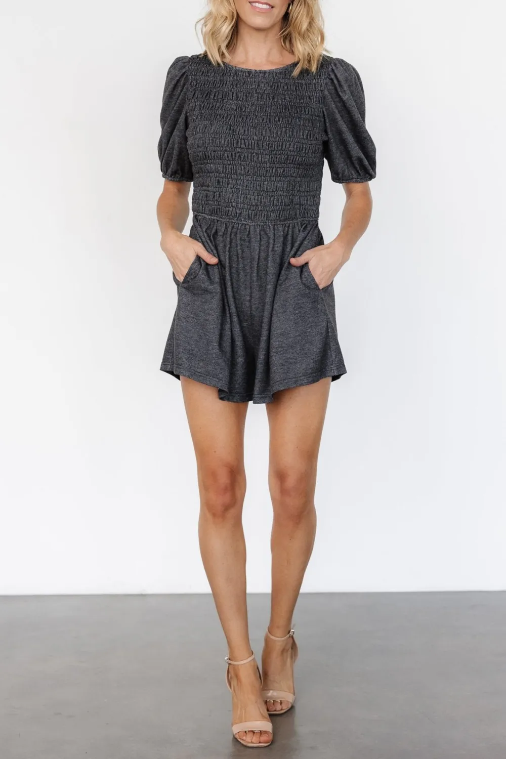 Classic Solid Color Pleated Lace-Up Jumpsuit