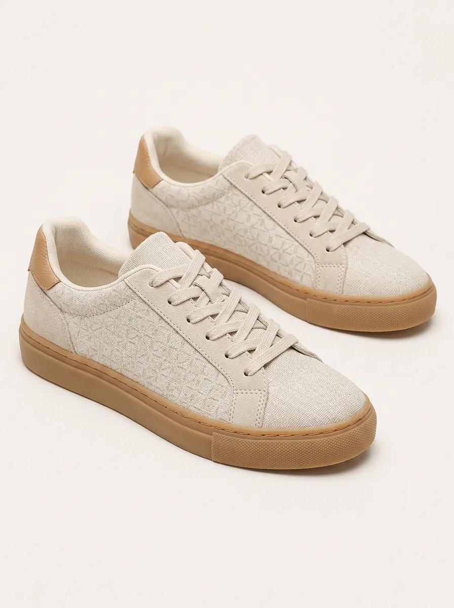 Men's Active Geometric Pattern Patterned Expressive Skate Shoes