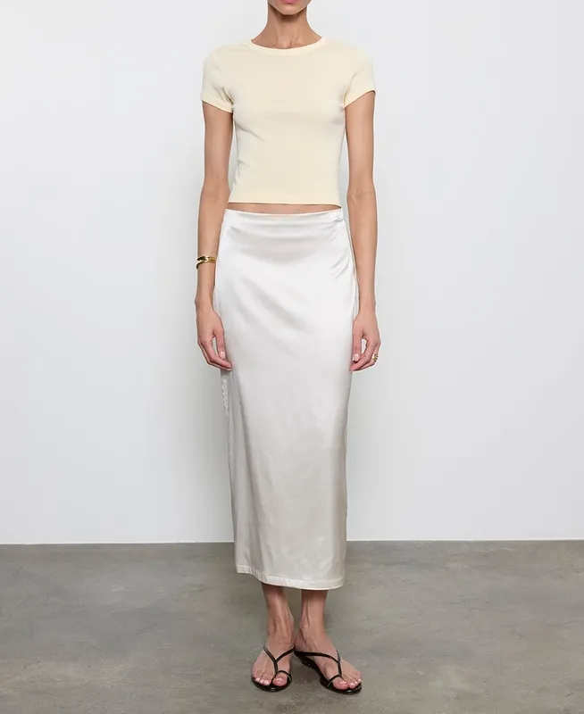 Baby Rib Cropped Tee Flan