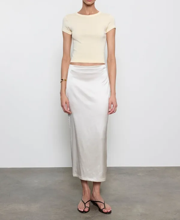 Baby Rib Cropped Tee Flan