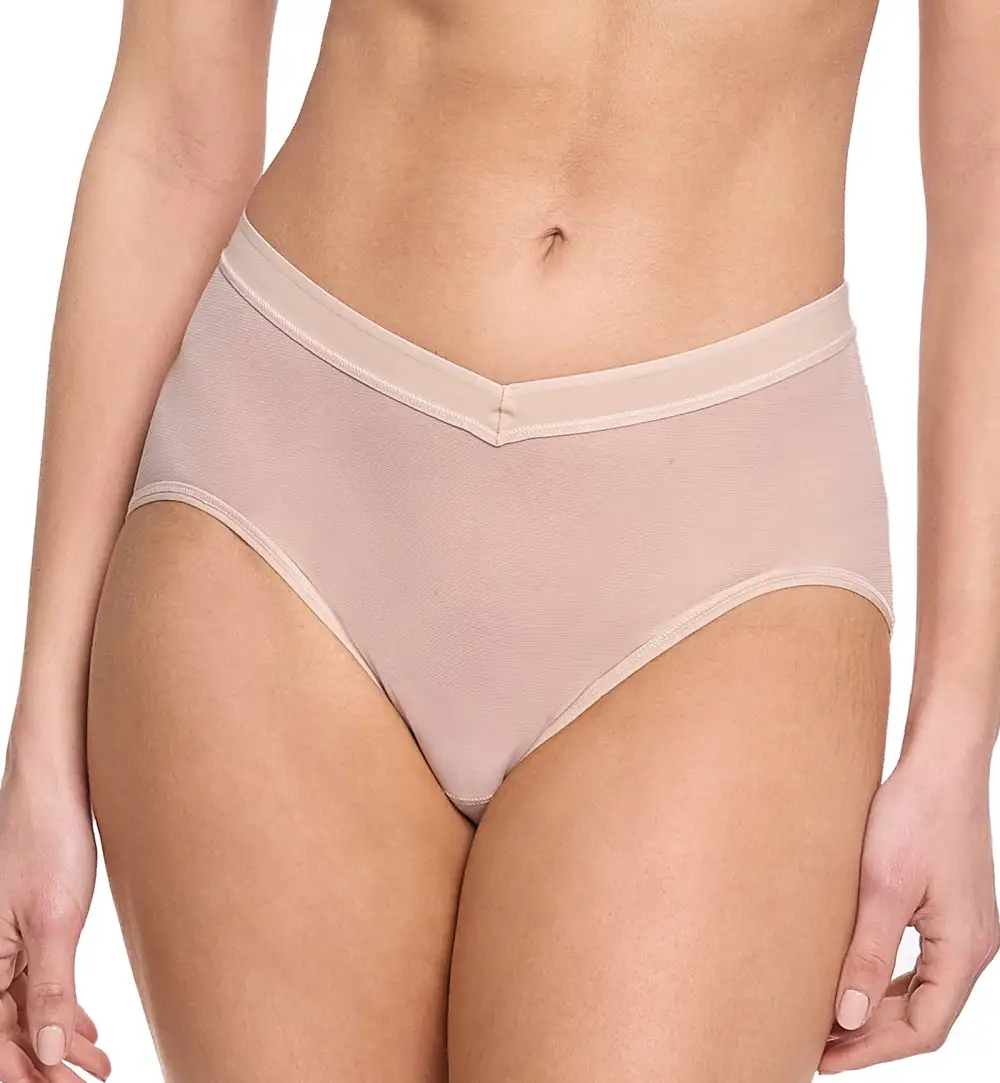 Classic High-Waist Mesh French Brief Panty