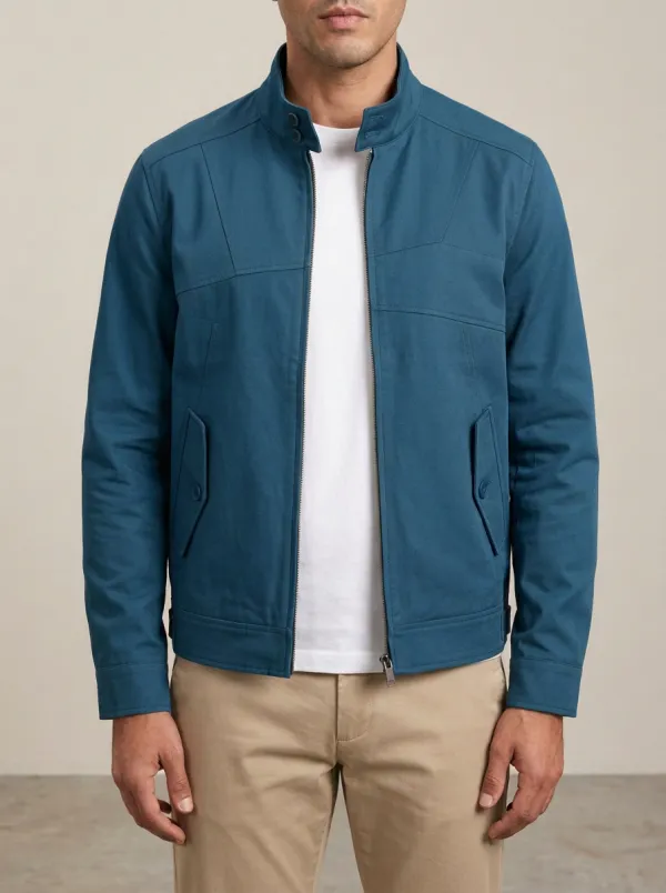 Stand Collar Zip Utility Jacket
