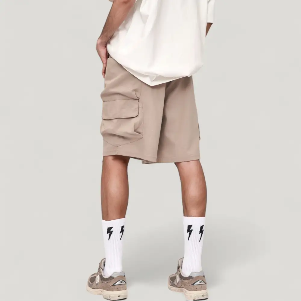 Drawstring Side-Pocket Men's Athletic Shorts