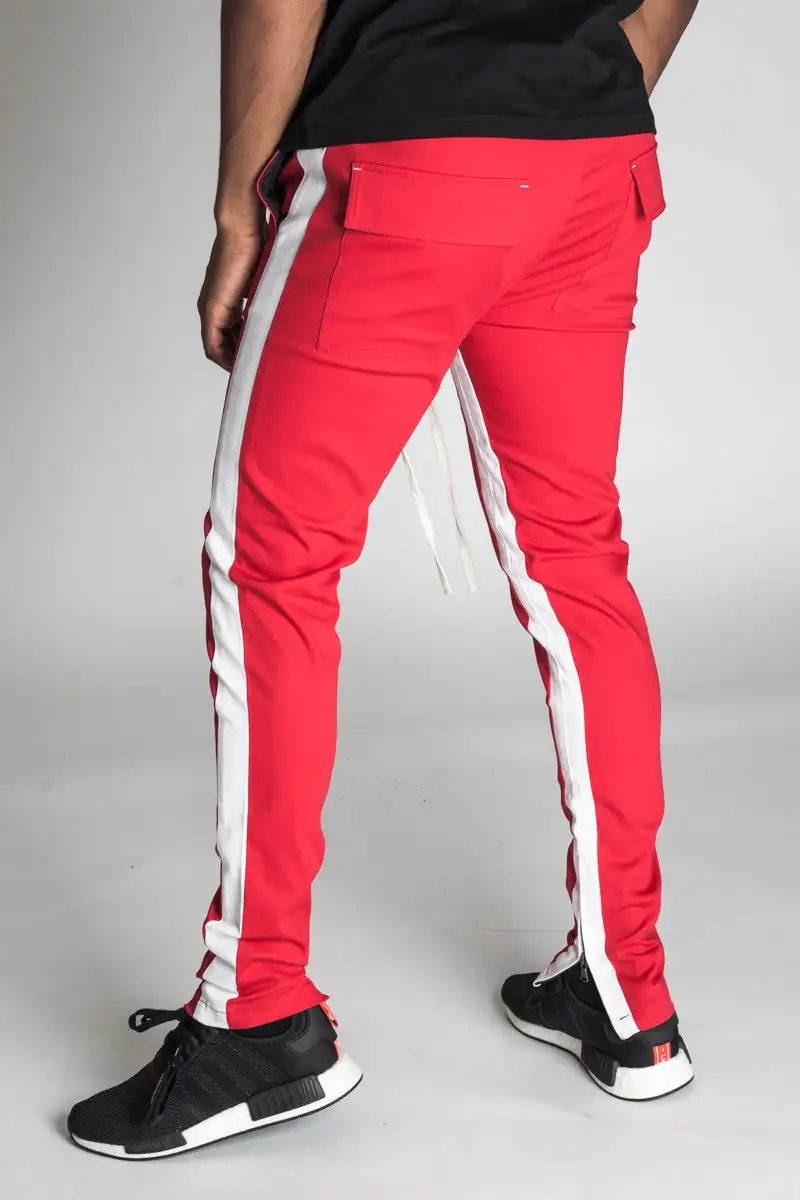 Men's Clean Skinny Raw Hem Track Pants