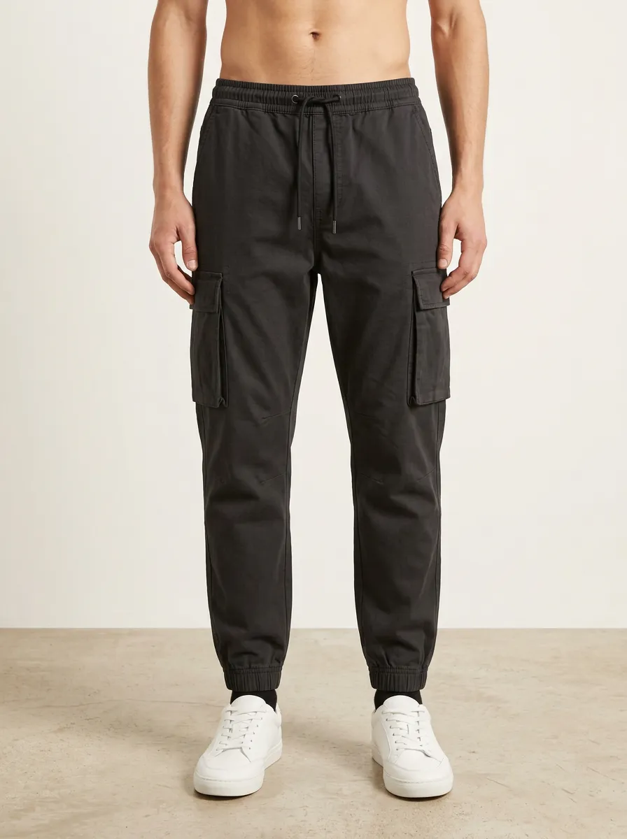 Utility Printed Solid-Style Men's Cargo Pants