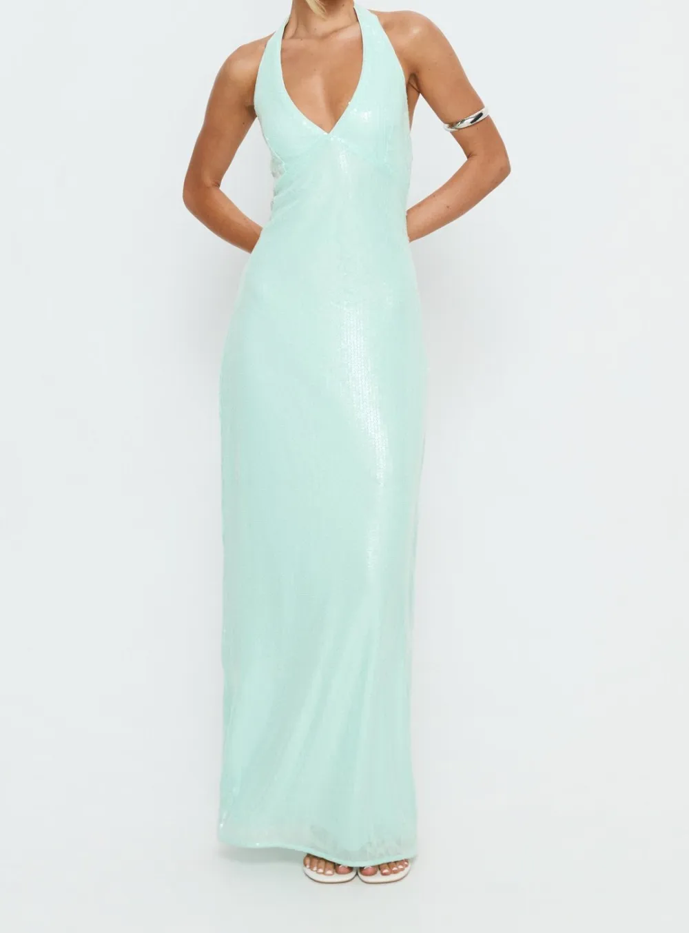 Fresh Drape Halter Maxi Dress