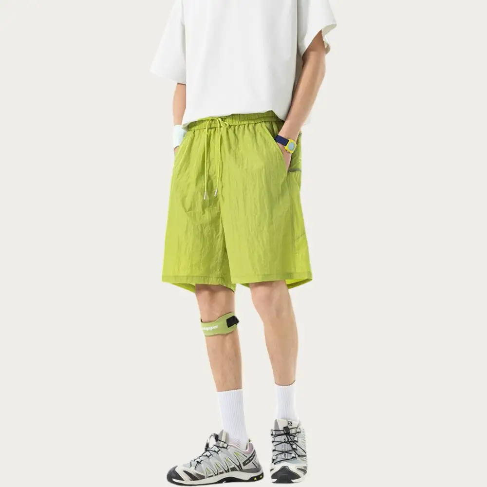 Drawstring Side-Pocket Lightweight Men's Athletic Shorts
