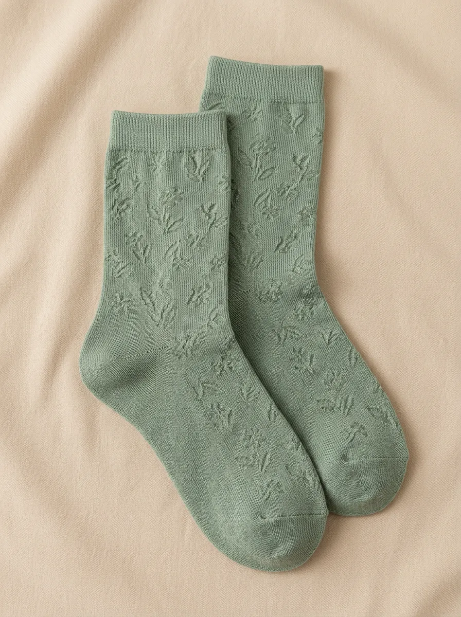 Minimal Floral Botanical Casual Socks