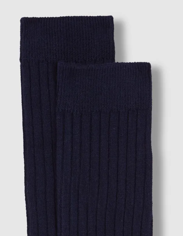 Basic Grey Sock Navy